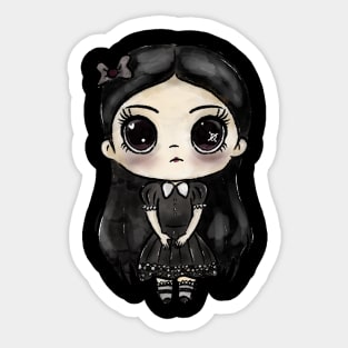 Chibi Wednesday Addams Sticker